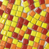 200g Creative Square Ceramic Mosaic Tiles DIY Hobbies Wall Crafts Decorative Heart Shaped Earrings Jewelry Making Accessories